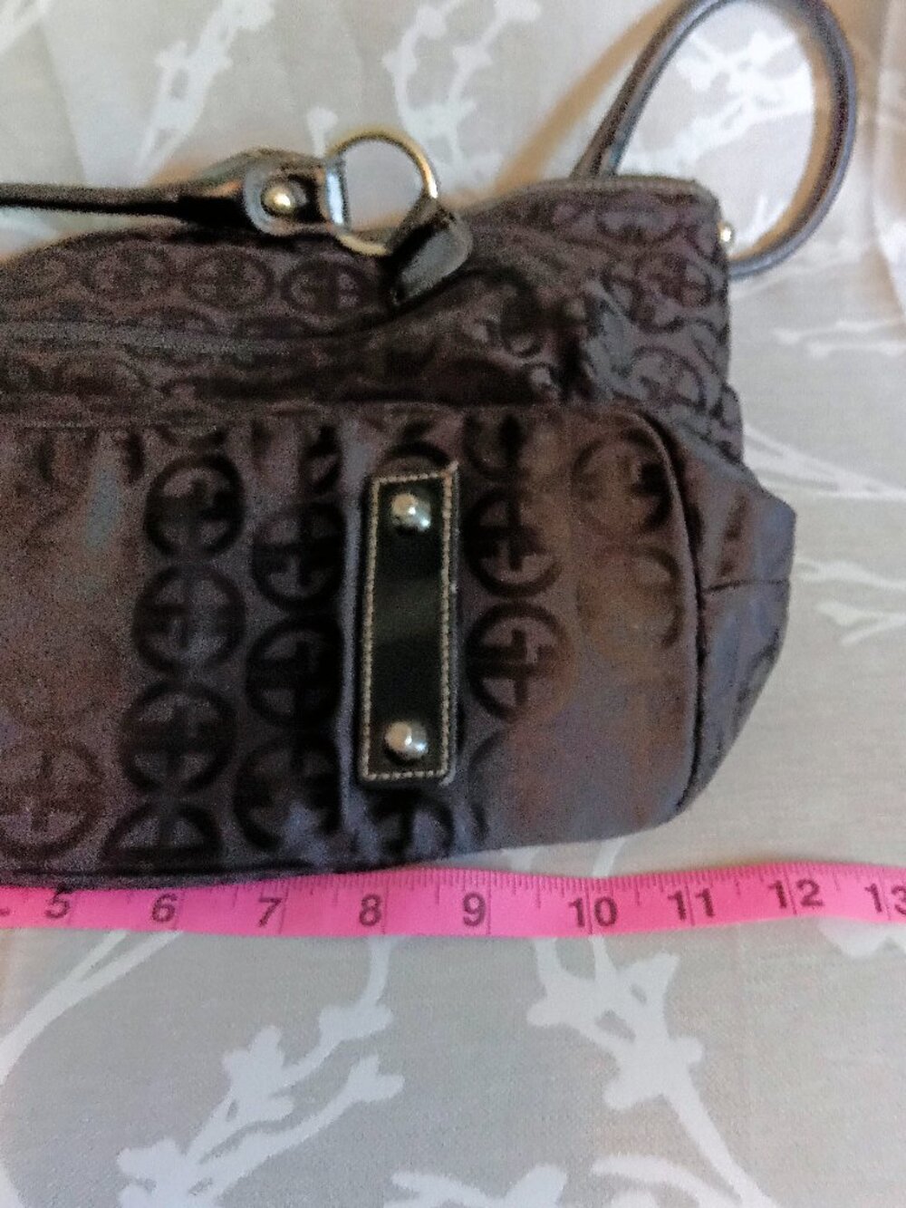 Giani Bernini Black Signature Monogram Jacquard Shoulder Bag - Picture 11 of 12